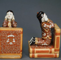  Chinese Porcelain Figural Bookends